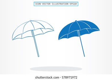 beach umbrella icon vector illustration.