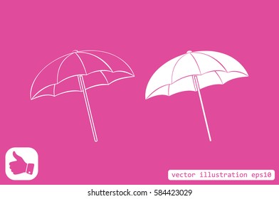 beach umbrella icon vector illustration 