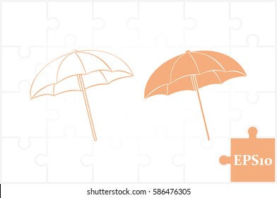 beach umbrella icon vector illustration eps10