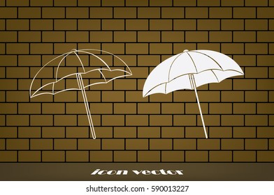 beach umbrella icon vector illustration eps10