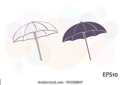 beach umbrella icon vector illustration eps10