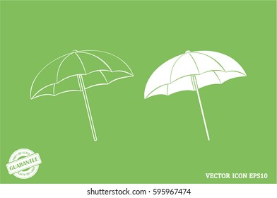 beach umbrella icon vector illustration eps10
