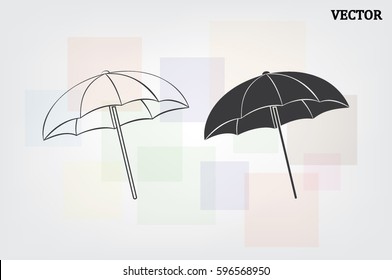 beach umbrella icon vector illustration eps10