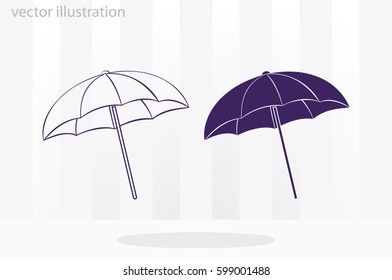 beach umbrella icon vector illustration eps10