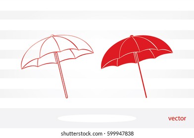 beach umbrella icon vector illustration eps10