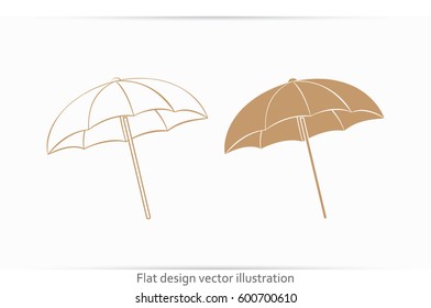 beach umbrella icon vector illustration eps10