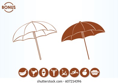 beach umbrella icon vector illustration eps10