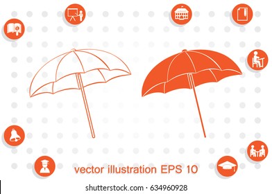 beach umbrella icon vector illustration eps10