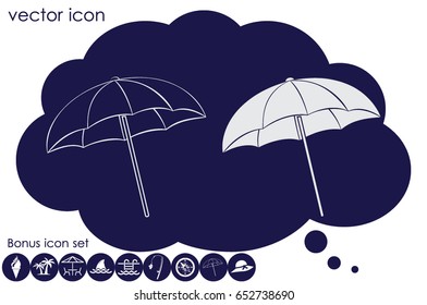 beach umbrella icon vector illustration eps10
