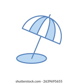 Beach Umbrella Icon vector stock illustration