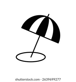 Beach Umbrella Icon vector stock illustration