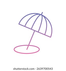 Beach Umbrella Icon vector stock illustration