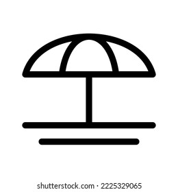 Beach Umbrella Icon Vector Symbol Design Illustration