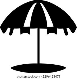 beach umbrella icon vector symbol design illustration