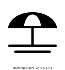 Beach Umbrella Icon Vector Symbol Design Illustration