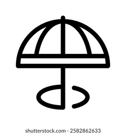 Beach Umbrella Icon Vector Symbol Design Illustration