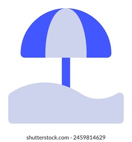 Icono de paraguas de playa para Web, App, infografía