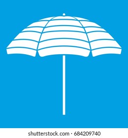 Beach umbrella icon white