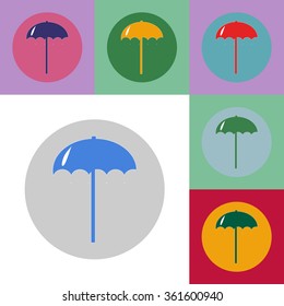 Beach umbrella icon,eps 10