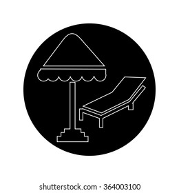 Beach umbrella icon,eps 10