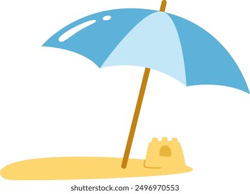 Beach Umbrella Illustration Vector Illustration