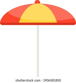 Beach umbrella, illustration, vector on a white background.