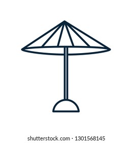 beach umbrella isolated icon