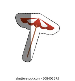beach umbrella isolated icon