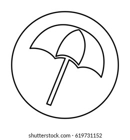 beach umbrella isolated icon