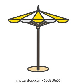 beach umbrella isolated icon