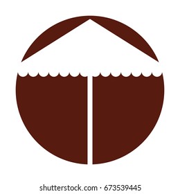 beach umbrella isolated icon