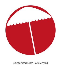 beach umbrella isolated icon