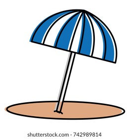 beach umbrella isolated icon