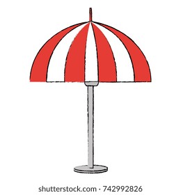 beach umbrella isolated icon