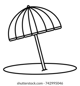 beach umbrella isolated icon