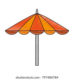 beach umbrella isolated icon