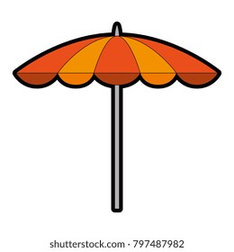 beach umbrella isolated icon