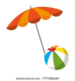 beach umbrella isolated icon