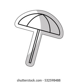 beach umbrella isolated icon vector illustration design