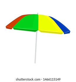 Beach umbrella isolated illustration on white background