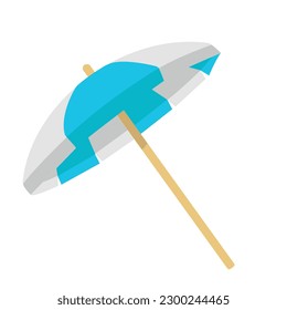 Beach umbrella isolated on white background. Beach umbrella vector design.