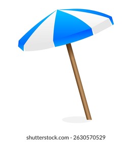 Beach umbrella isolated on white background. Summer. Beach. Vector illustration
