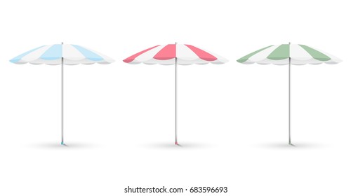 beach umbrella isolated on white vector design.