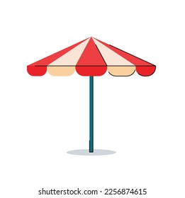 beach umbrella isolated vector illustration