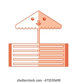 beach umbrella kawaii character