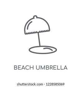 Beach umbrella linear icon. Modern outline Beach umbrella logo concept on white background from Summer collection. Suitable for use on web apps, mobile apps and print media.