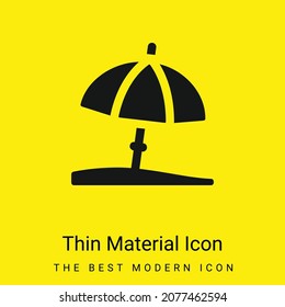 Beach Umbrella minimal bright yellow material icon