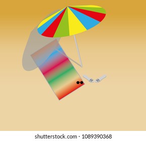 beach umbrella on a sandy beach