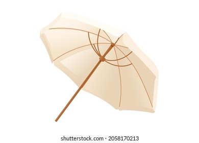 Beach umbrella on stand vector illustration on white background