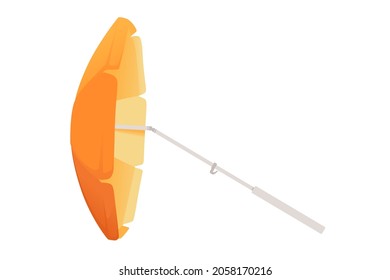 Beach umbrella on stand vector illustration on white background
